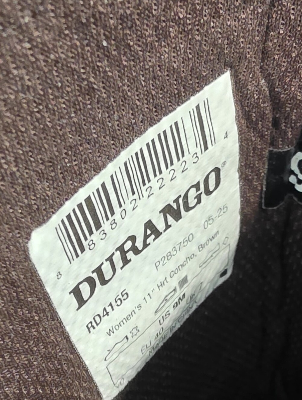 Durango Women's Leather Brown Embellished Western Boots Size 9 NIB - Picture 10 of 10
